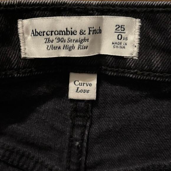 Abercrombie Women's 0 25 x 26 Jeans Ultra High Rise 90’s Straight Curve Love - Picture 8 of 14